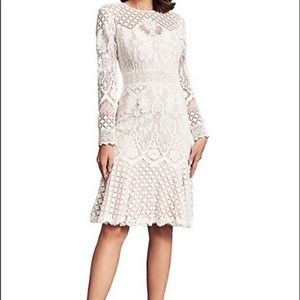 Lace Long-Sleeve A-Line Dress